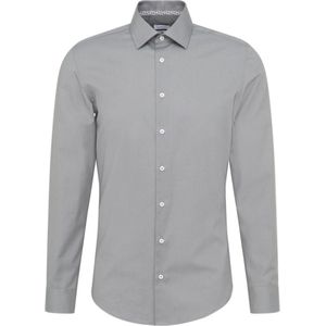 Seidensticker - Heren 653760 - Hemd - Grijs - Slim Fit