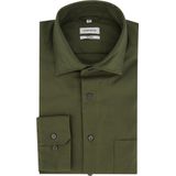Seidensticker - 253080 - Heren Hemd - Donkergroen - Shaped Pasvorm