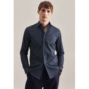 Seidensticker Heren 45550 Hemd, donkerblauw, 36