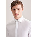 Seidensticker - Smokingoverhemd - Wit - Slim Fit - Lange Mouwen - Kentkraag