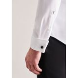 Seidensticker - Smokingoverhemd - Wit - Slim Fit - Lange Mouwen - Kentkraag