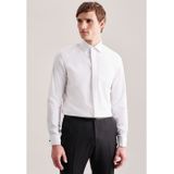 Seidensticker - Smokingoverhemd - Wit - Slim Fit - Lange Mouwen - Kentkraag