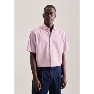 Seidensticker Men's Regular Fit Shirt met korte mouwen, rood, 38, rood, 38