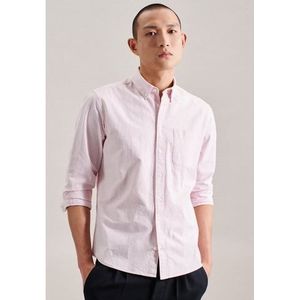 Seidensticker Men's Regular Fit shirt met lange mouwen, roze, S, roze, S