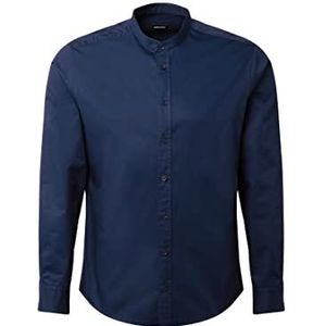 Seidensticker Men's Regular Fit shirt met lange mouwen, donkerblauw, S, donkerblauw, S
