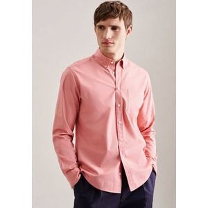 seidensticker Shirt met lange mouwen in normale pasvorm T-shirt voor heren, Roze