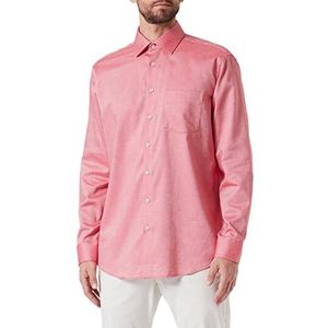 Seidensticker Men's Regular Fit shirt met lange mouwen, rood, 46, rood, 46