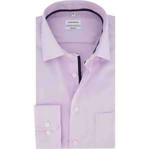 Seidensticker Men's Regular Fit shirt met lange mouwen, paars, 44, lila, 44