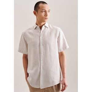 Seidensticker Men's Regular Fit Shirt met korte mouwen, beige, 45, beige