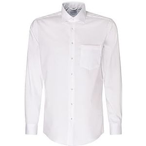 Seidensticker Men's Regular Fit shirt met lange mouwen, wit, 38, wit, 38