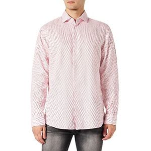 Seidensticker Men's Regular Fit Lamgarm overhemd Shirt, rood, 44, rood, 44