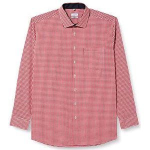 Seidensticker Men's Regular Fit shirt met lange mouwen, rood, 38, rood, 38
