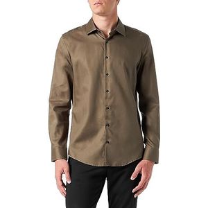 Seidensticker Herenoverhemd met lange mouwen, slim fit, donkergroen, 39