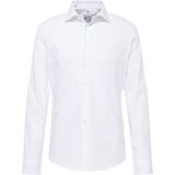 Seidensticker - Chemise à manches longues - Wit - Slim Fit - Voor Mannen