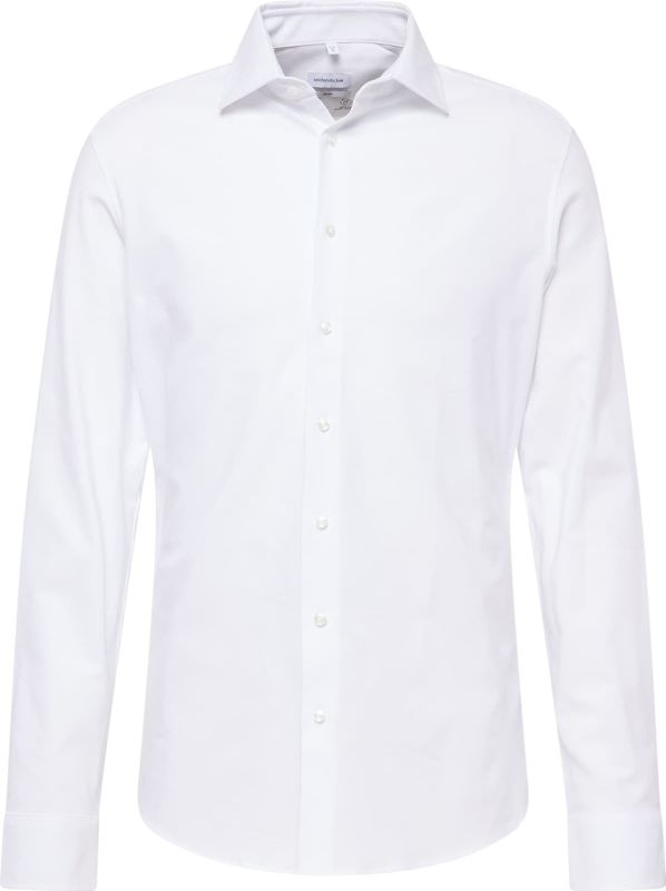 Seidensticker - Chemise à manches longues - Wit - Slim Fit - Voor Mannen