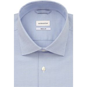 Splendesto - Herenhemd - Blauw - 100% Katoen - Rechte Snit