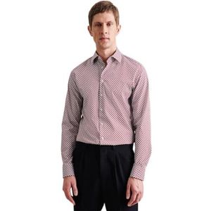 Seidensticker Herenoverhemd met lange mouwen, rood, 44