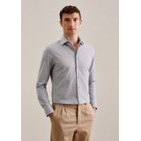 Seidensticker Zakelijk overhemd voor heren, slim fit, zacht, kent-kraag, lange mouwen, 100% katoen, zand, 36