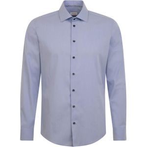 Seidensticker Zakelijk overhemd voor heren, slim fit, strijkvrij, kent-kraag, lange mouwen, 100% katoen, lichtblauw, 44