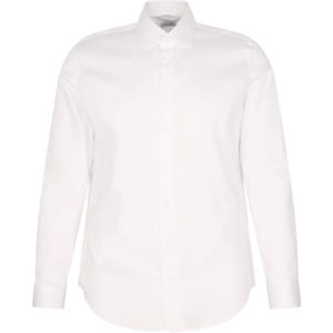 Overhemden - Wit - 100% Katoen - Slim Fit - Kentkraag