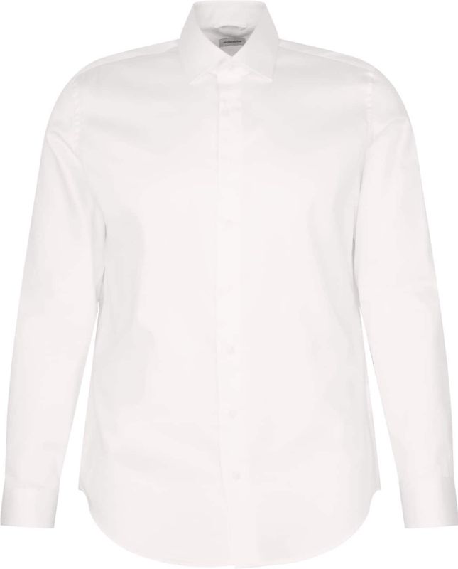 Overhemden - Wit - 100% Katoen - Slim Fit - Kentkraag