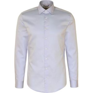 Overhemden - Blauw - 100% Katoen - Slim Fit met Kentkraag