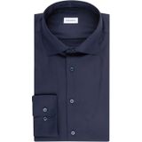 Seidensticker - Zakelijk Herenhemd - Blauw - Slim Fit - Lange Mouwen - 100% Katoen