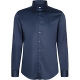 Seidensticker - Zakelijk Herenhemd - Blauw - Slim Fit - Lange Mouwen - 100% Katoen