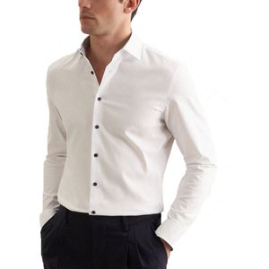 Seidensticker - Regular Overhemd - Wit - Katoen-Stretch