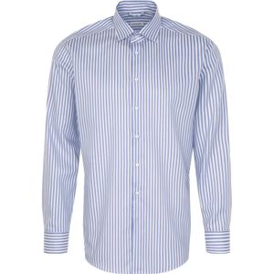 Seidensticker comfort fit overhemd, popeline, blauw gestreept