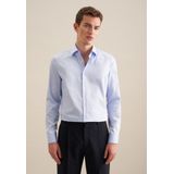 Seidensticker - Herenoverhemd - Lichtblauw - 100% Katoen - Shaped Pasvorm