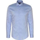 Seidensticker - Herenoverhemd - Lichtblauw - 100% Katoen - Shaped Pasvorm