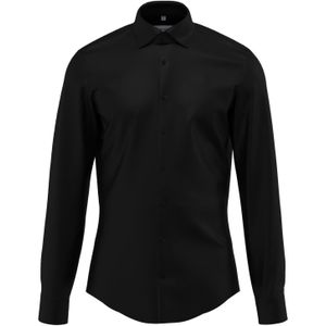 Seidensticker - Chemise - Zwart - 100% Katoen - Slim Fit