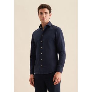 Seidensticker - Businessoverhemd - Donkerblauw - Slim 1/1 Kent Kraag