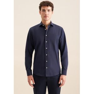 Seidensticker - Herenoverhemd - Lichtblauw - 100% Katoen - Regular Fit