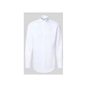 Overhemden - Wit - 100% Katoen - Regular Kentkraag