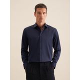 Seidensticker - Zakelijk Overhemd - Blauw - 100% Katoen - Regular Fit