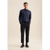 Seidensticker - Zakelijk Overhemd - Blauw - 100% Katoen - Regular Fit