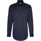 Seidensticker - Zakelijk Overhemd - Blauw - 100% Katoen - Regular Fit