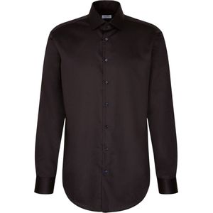 Seidensticker - Overhemd - Zwart - 100% Katoen - Regular Fit