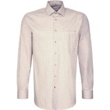 Seidensticker - Overhemd - Blauw - Katoen - Strijkvrij