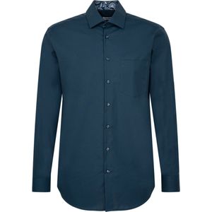 Overhemden - Groen - Regular Fit - Lange Mouwen - Kentkraag