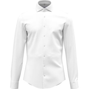 Overhemden - Wit - Regular Fit - Lange Mouwen - Kentkraag