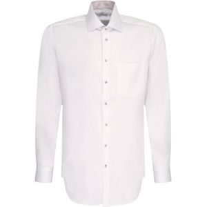 Seidensticker - Overhemd - Blauw - Strijkvrij Materiaal - Normale Pasvorm