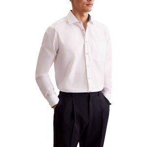 Seidensticker - Overhemd - Wit - Katoen - Strijkvrij