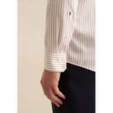 Seidensticker regular fit overhemd, popeline, beige gestreept