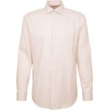 Seidensticker regular fit overhemd, popeline, beige gestreept