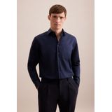 Seidensticker Overhemd donkerblauw, Effen