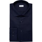 Seidensticker regular fit overhemd, popeline, blauw