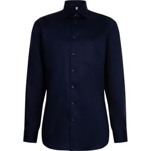 Seidensticker regular fit overhemd, popeline, blauw